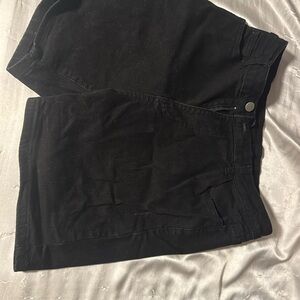 Black Denim Shorts